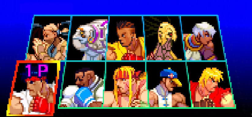 Sélection du personnage